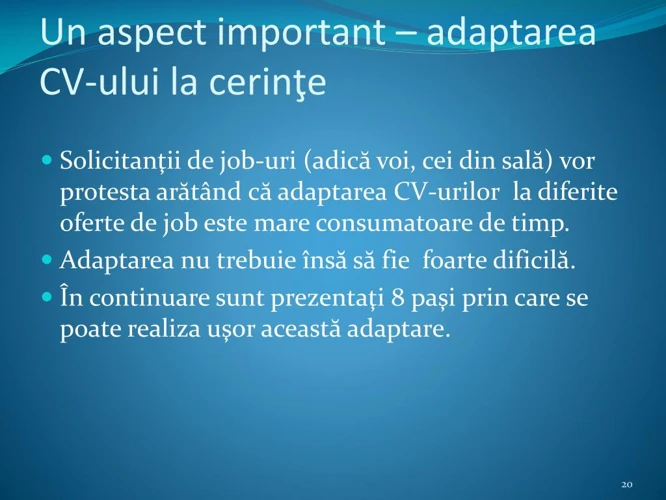 Pregătirea Cv-Ului Pentru O Schimbare De Carieră